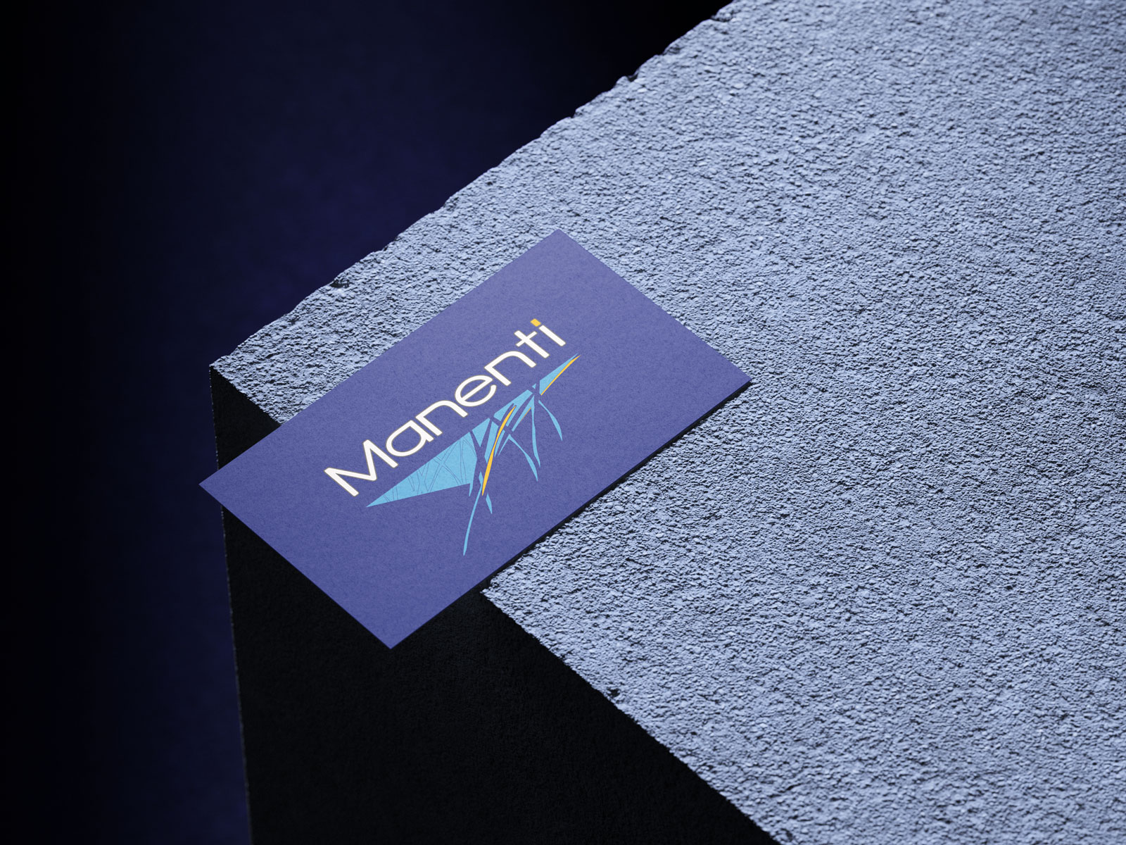 Dettaglio del logo Manenti su business card